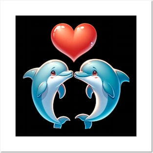 Dolphin Love Posters and Art